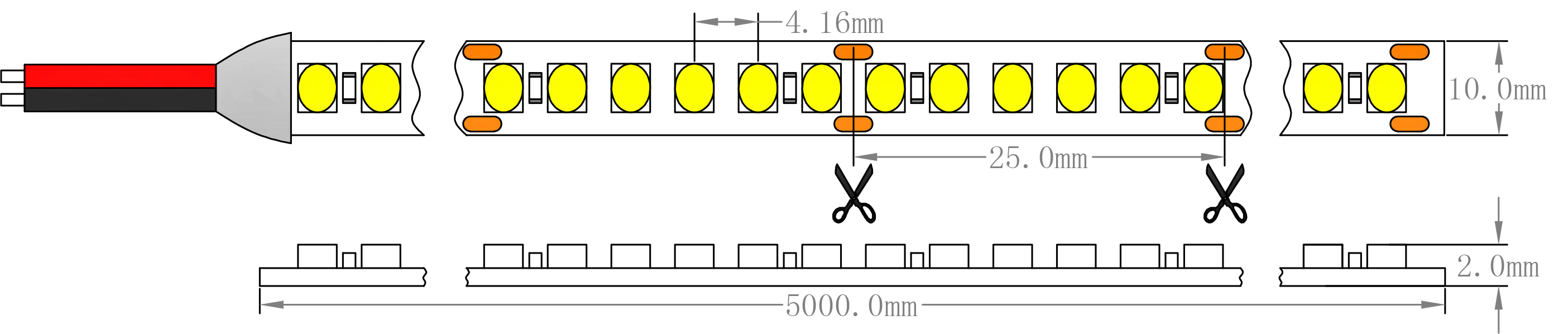 SMD1210 240LEs 24V Размеры