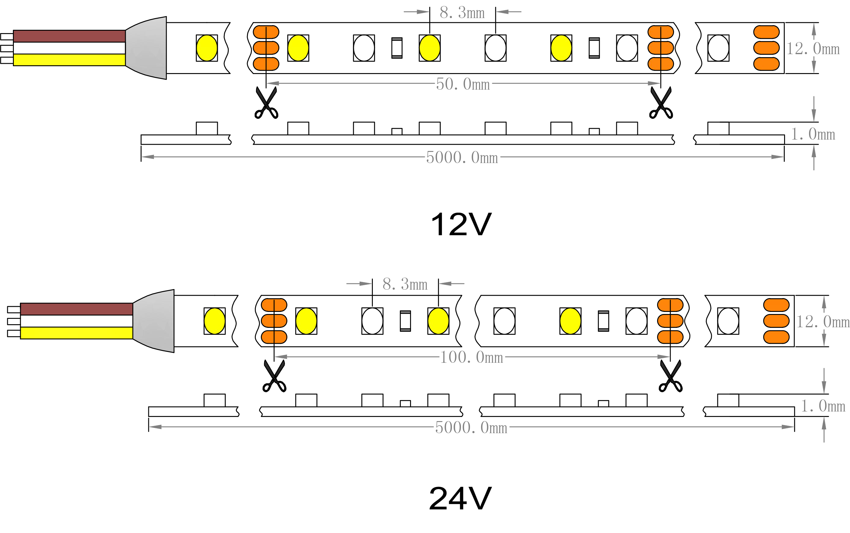 SMD2835 120LEDs Размер CCT